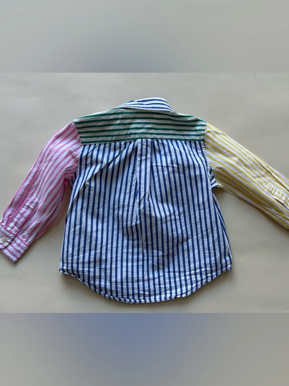 Ralph Lauren Blue, Green & Pink Striped Button-Down Shirt size 18M boy